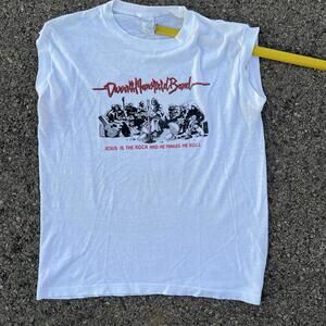 80s Vtg Darrell Mansfield Band Shirt XL Jesus Rock Roll Tank Top Single USA